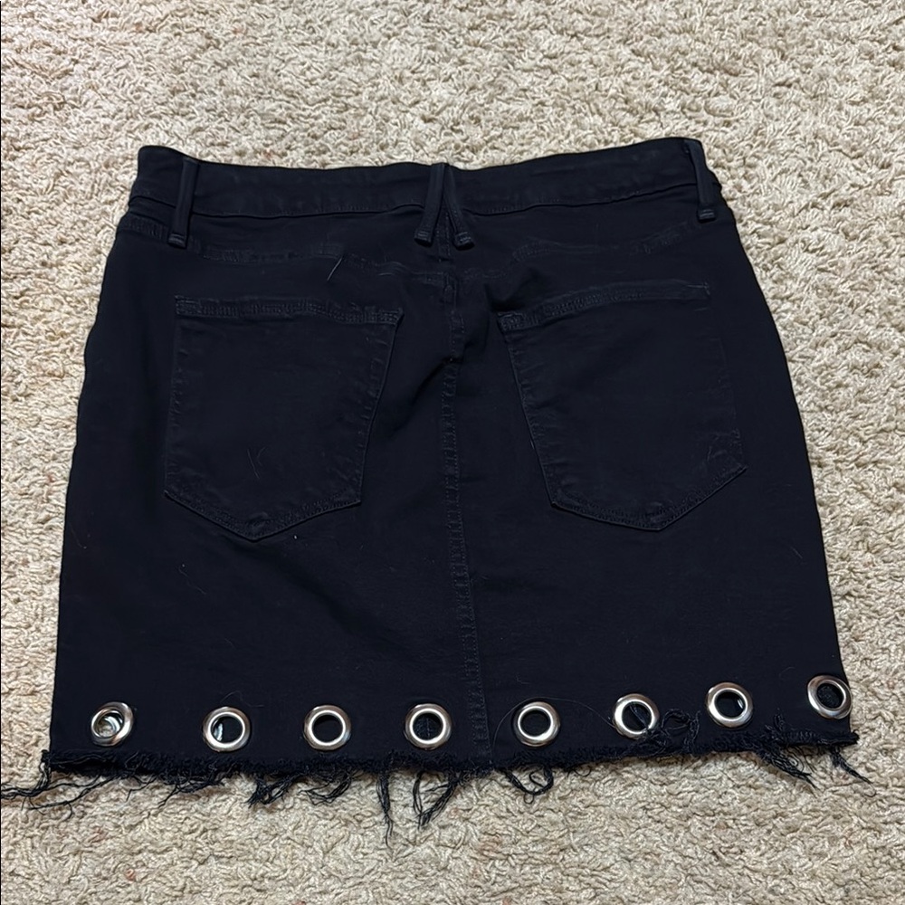 Black Denim Mini Skirt Sz 8 - Picture 4 of 4